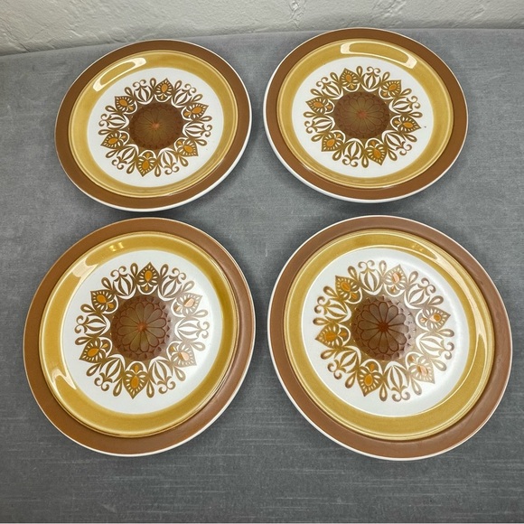 Vintage Lytton Casual Ceram Stoneware Japan Side Plates CH9600 Set of 4 - Picture 2 of 14